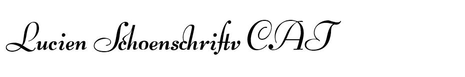 Lucien Schoenschrift CAT font